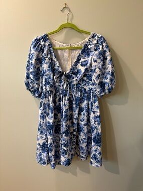 Abercrombie & Fitch Blue and White Floral Mini Dress
